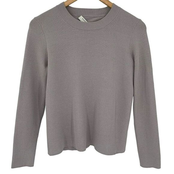 Babaton MacMurray Lilac Fog Kite Back Long Sleeve Crewneck Sweater Women Small - Picture 1 of 5